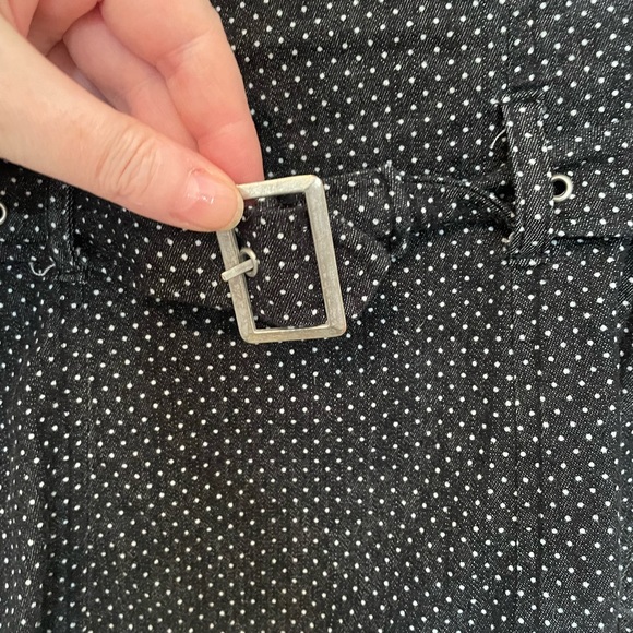 Tria Moto style microdot blazer jacket size Small- black and white. Zip front - Picture 8 of 9